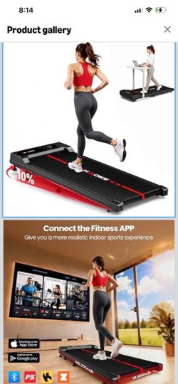 Walking Pad Treadmill for Home, Built-in Speaker, 6.2MPH Under Desk Walking Pad with 10% Incline, 2.75HP Portable Walking Pad with APP, 330LBS Capacit