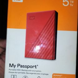 WD MY PASSPORT 5TB HARDDRIVE 