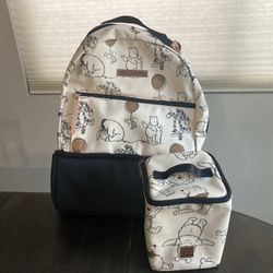 Disney Winnie The Pooh Bear Petunia Pickle Bottom Diaper Backpack + Lunch Pail