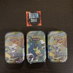 Pokemon TCG Galar Pals Mini Tins 3x