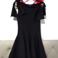LV Button Detail Cocktail Dress