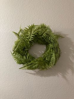 FERN WREATH FAUX FERN GREEN WREATH 15”