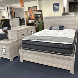 Grey Queen 4pc Bedroom Set