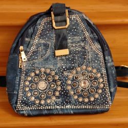 Brand New Fashion Backpack Jeans With Stones 