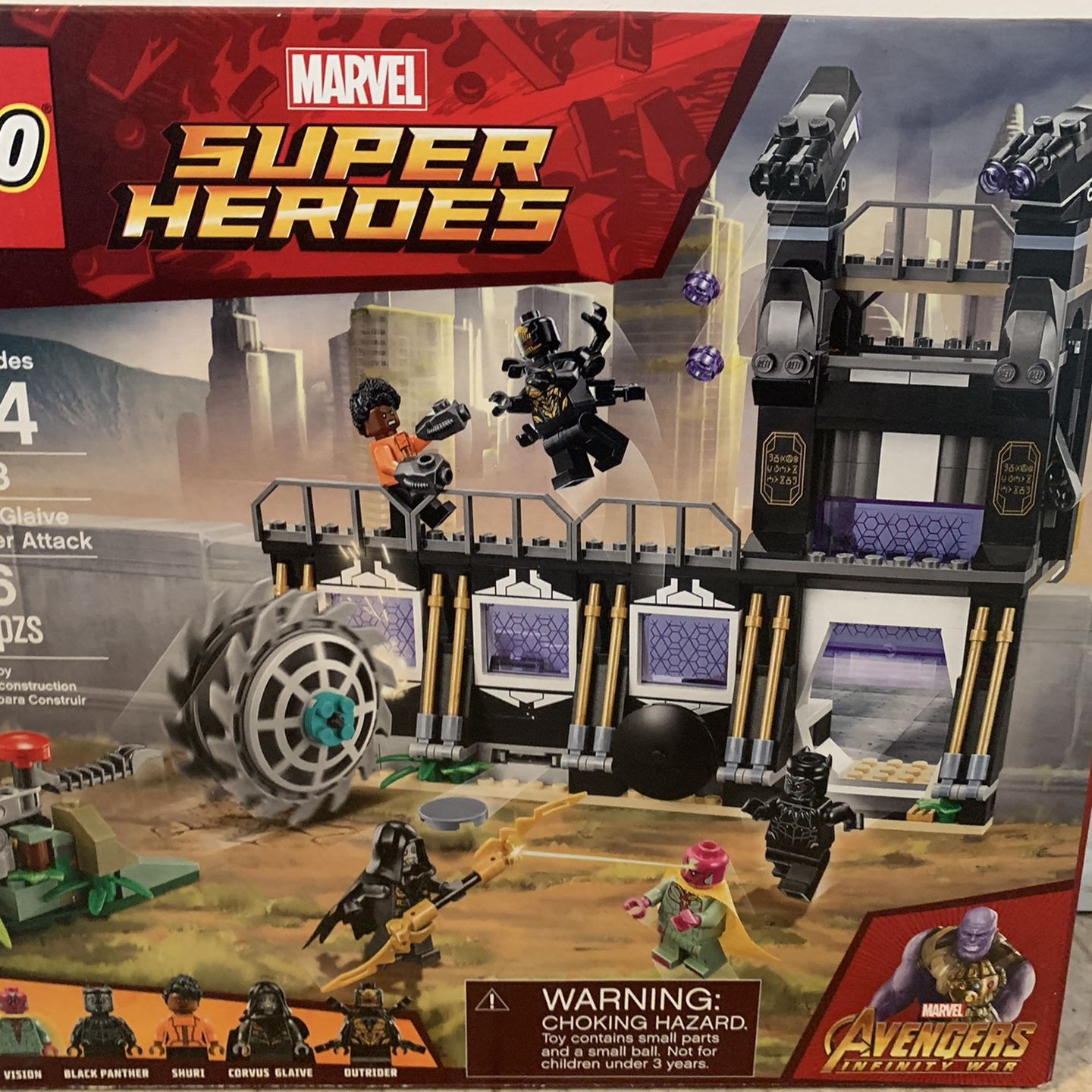 Lego Marvel Avengers Infinity War - Corvus Glaive Thresher Attack (Brand New)