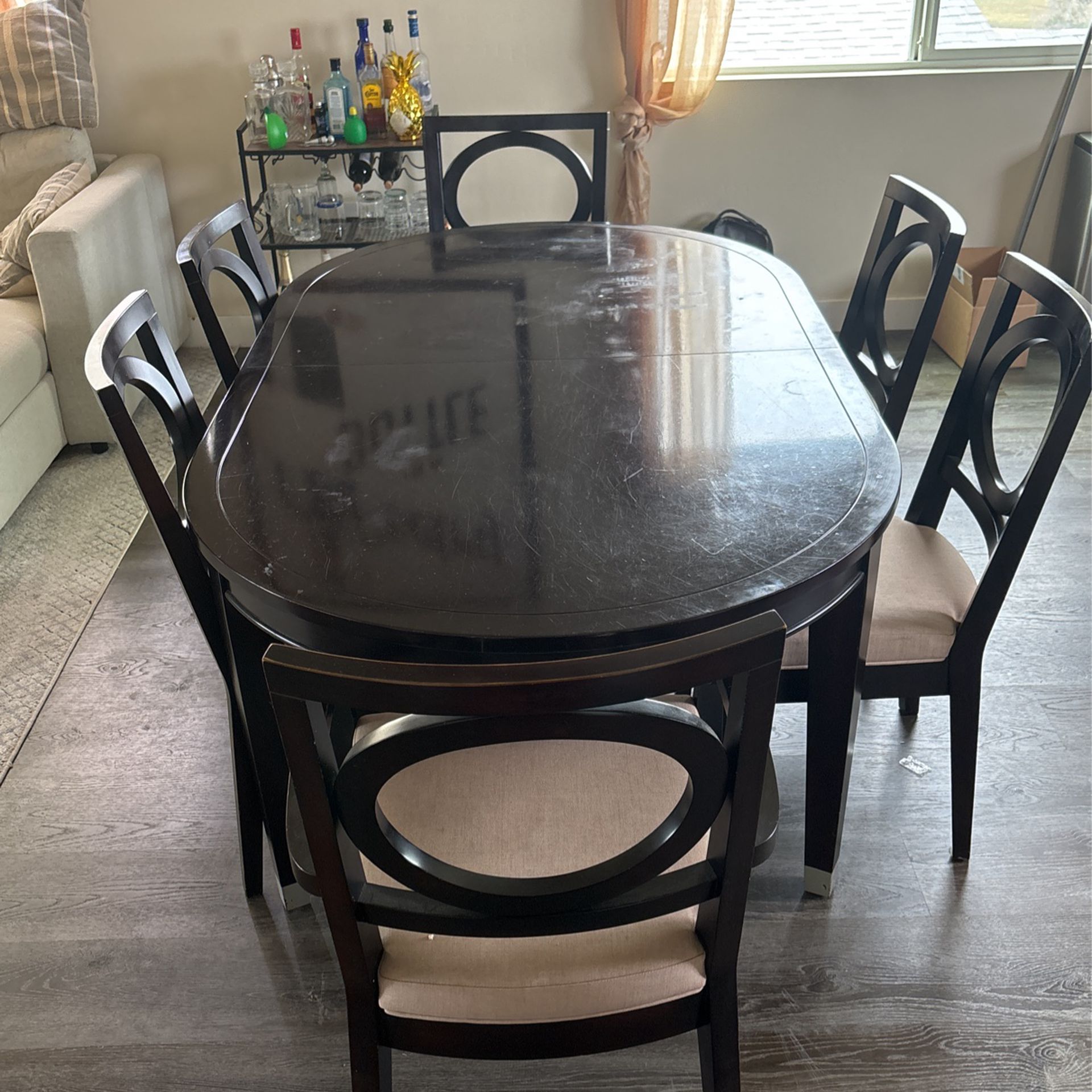 Real Wood Dining Table and 6 Chairs