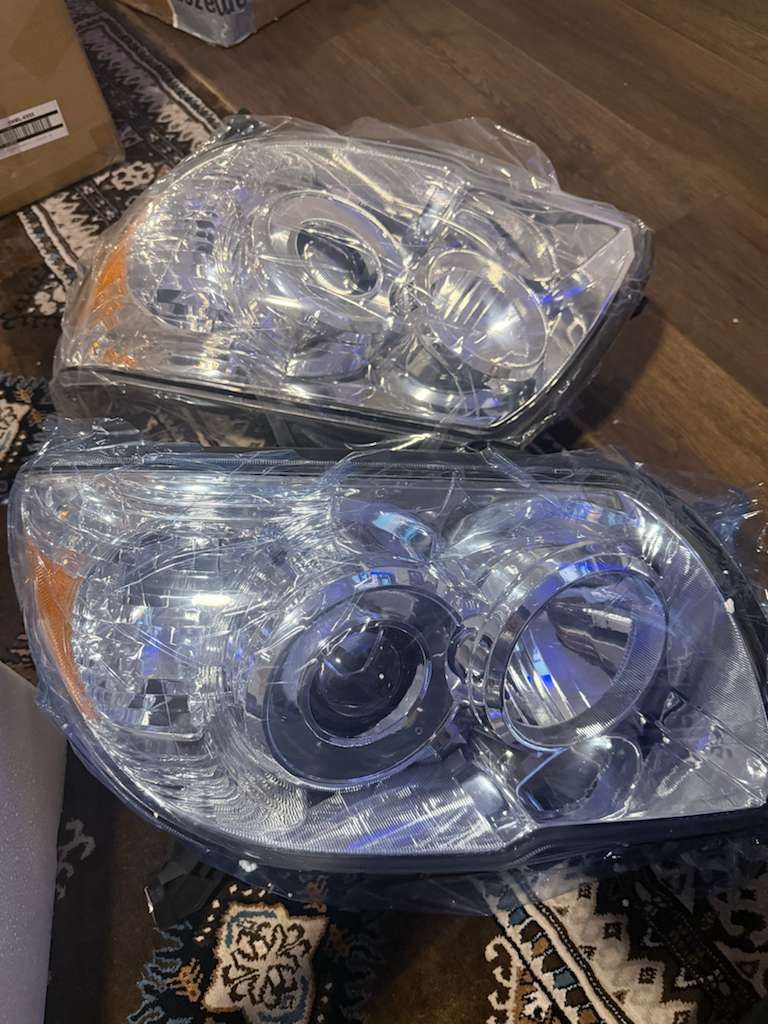 Nilight Headlights Assembly for Toyota 4Runner 2006 2007 2008 2009 Headlamp Chrome Housing Amber Reflector