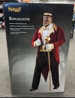 Spirit Halloween 7ft Ringmaster Animatronic (New In Box) + Step Pad/Covers & Activator