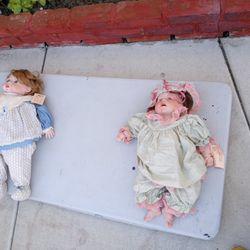 Hand Painted Porcelain Dolls Vintage Antique Brand New 