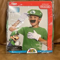 Luigi Hat Gloves And Mustache