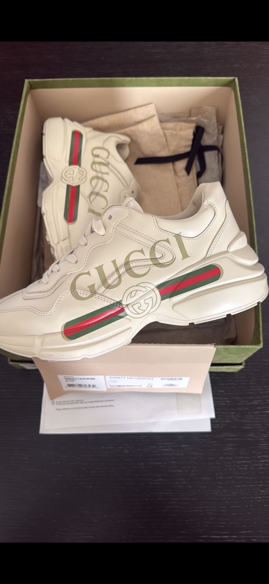 Gucci AUTHENTIC Sneakers: Women Size 8.5 & Men Size 7