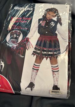 Zombie ghost face costume size 4/6