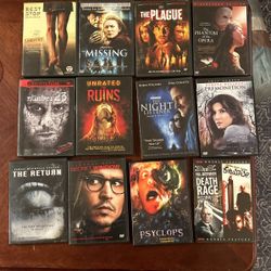 12 Horror/Thriller DVDs (perfect Condition)