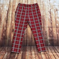 Shein Curve Womens Pull-On Red Plaid Pants Size 2XL for Sale in