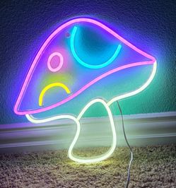 Mushroom LED Neon Sign with Multicolor LED Lights