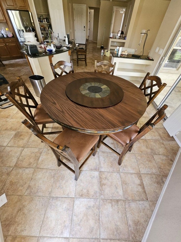 60" table w/lazy susan & 6 chairs counter height, ProForm 520 E Adjustable Inline Elliptical