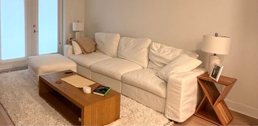 White Wayfair Cloud Couch 110”