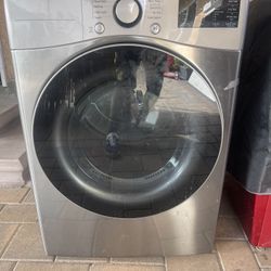 LG Electric Dryer ThinQ Gray
