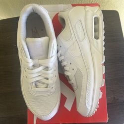 Nike Air Max 90 SE 'Triple White' Women's Size 8.5 or 7Y 