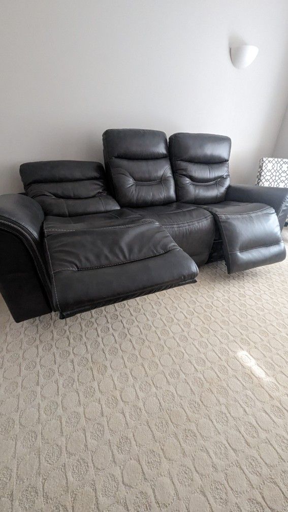 Premium Leather Power Reclining 3-seat Sofa
