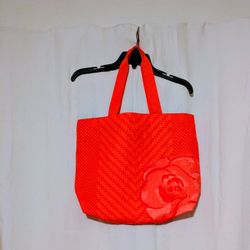 Bag Tote Red Floral  Bag Lancome Tote Bag