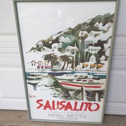 Noal Betts 1980s poster, Sausalito California