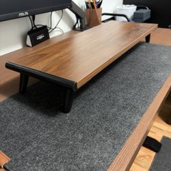 Monitor Riser Stand Walnut Wood
