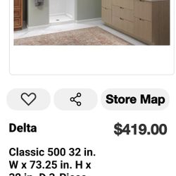 DELTA SHOWER WALL SET  32X32 INCH 