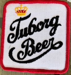 beer advertising new patch 3“ x 3“ vintage collectible Tuborg beer advertising new patch 3” x 3” vintage