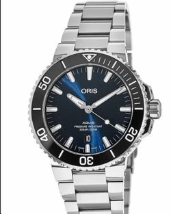 New Oris Aquis Date Automatic Blue Men's Watch 01 (contact info removed) 4135-07 8 24 05PEB
