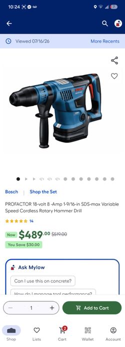 Bosch GBH18V-36C rotomartillo