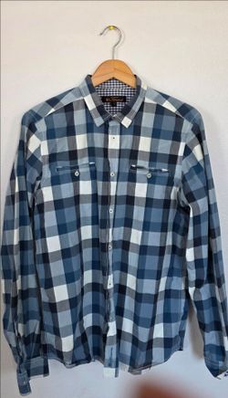 Ben Sherman Plaid Button-Up Shirt Size L