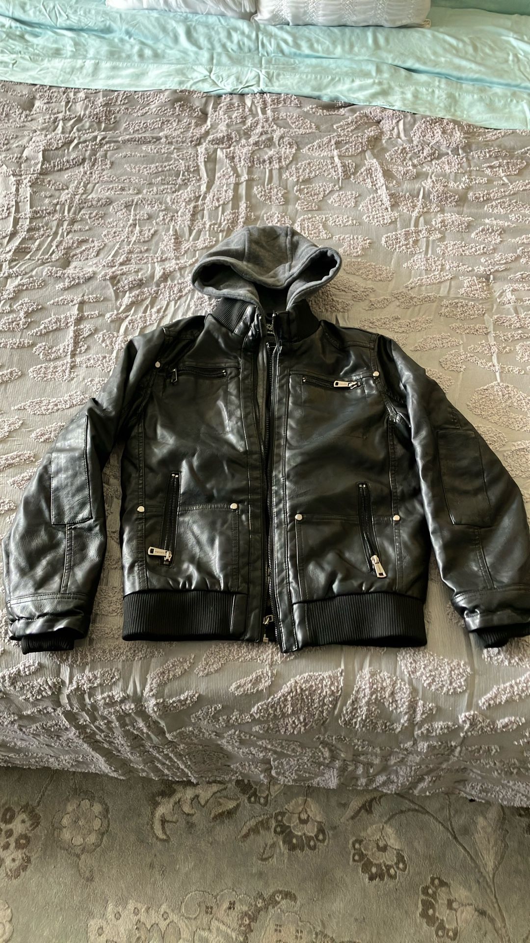 Size 10/12 “leather” Bomber Jacket