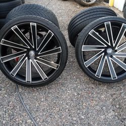 STAGGERD RIMS 295/30R22...255/30R22...5 LUGS FIT CHEVY CAMARO CHEVY S.10 CHEVY BLAYZER CHEVY CAMINO RANGE ROVER BMW 