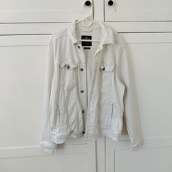 Men’s Hollister White/Blue Advanced Stretch Denim Jacket Size XL