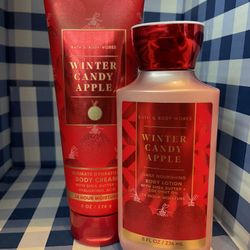 🍎NEW!! Bath & Body Works Winter Candy Apple Body Care Set