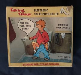 Vintage Electronic Talking Toilet Paper Roller