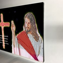 Canvas wall decoration 30”x42”. Brand new we can make it in different sizes, from 4.5”x4.5” to 30”x66”, Wood frame and sprayed with glossy clear coat