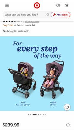 Graco Verb Click Connect Travel System with SnugRide Infant Car Seat