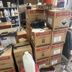 Floor Wax And Various Cleaning Chemicals 