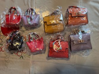 Mini Handbag Lot of 7 Assorted Colors