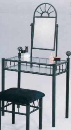 Black vanity mirror