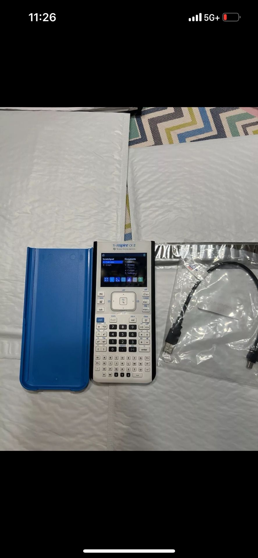 Texas Instruments TI Nspire CX II Graphing Calculator with charger And Cover