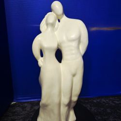 Royal Heager Art Deco Loving Couple Arm&Arm Sculpture 17" Tall