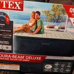 Intex 24" King Dream Lux Pillow-Top Dura-Beam Airbed Mattress with Built-in Pump