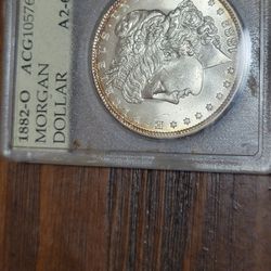 1882 o Morgan Dollar Certified MS 67 Full Brilliant By Accugrade 