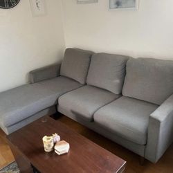 Gray Mid-Century Modern Sectional Sofa