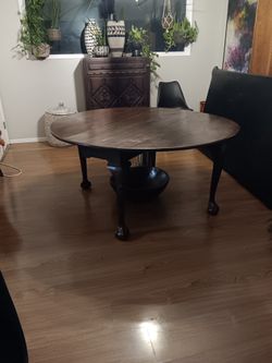 Vintage Ball And Claw Folding Table 60"