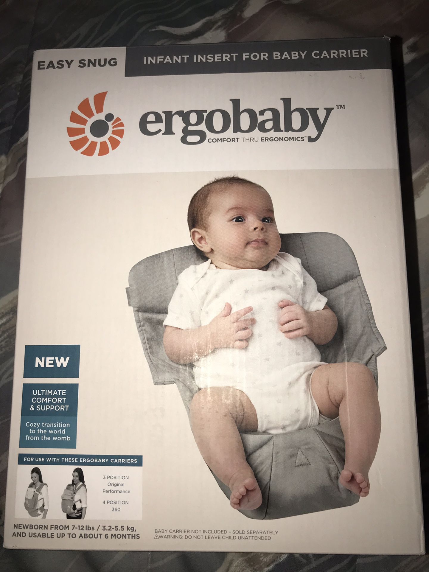 Insert for ergo baby carriers