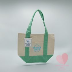 Trader Joes Mini Pastel Canvas Tote Bags. 